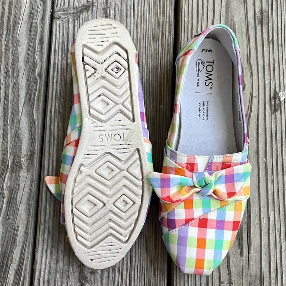Toms checkered print flats - Picture 3 of 4